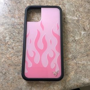 iphone 11 pink flame wildflower case